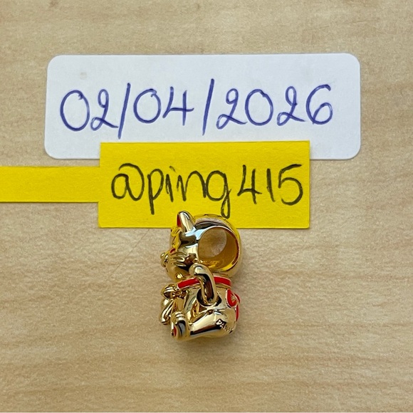Pandora Shine Fortune Cat charm - Picture 13 of 15
